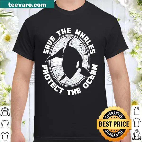 Illustration of a killer whale for Earth Day shirt