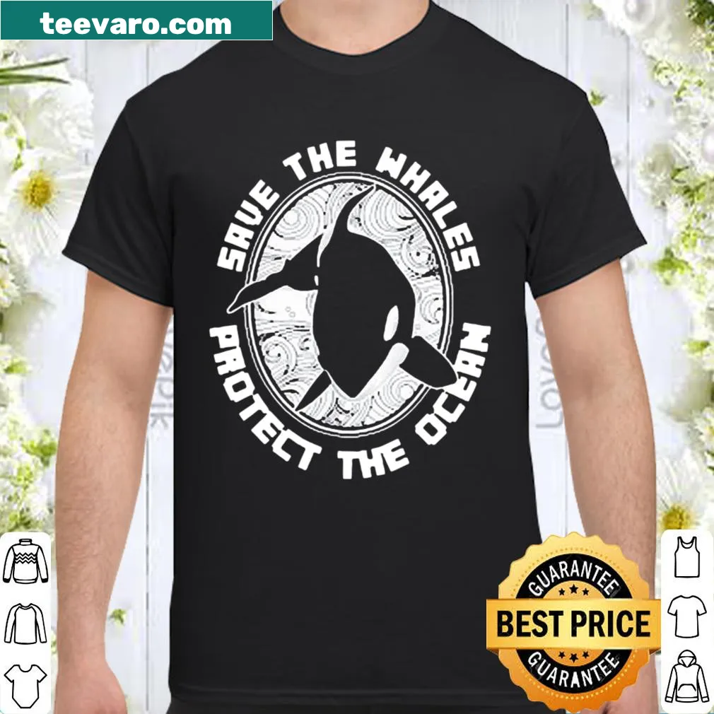 Illustration of a killer whale for Earth Day shirt