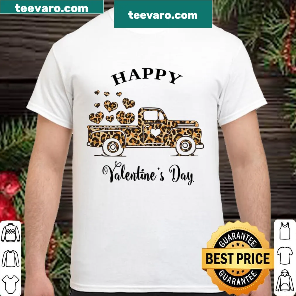 Animal print truck Valentine's Day shirt design