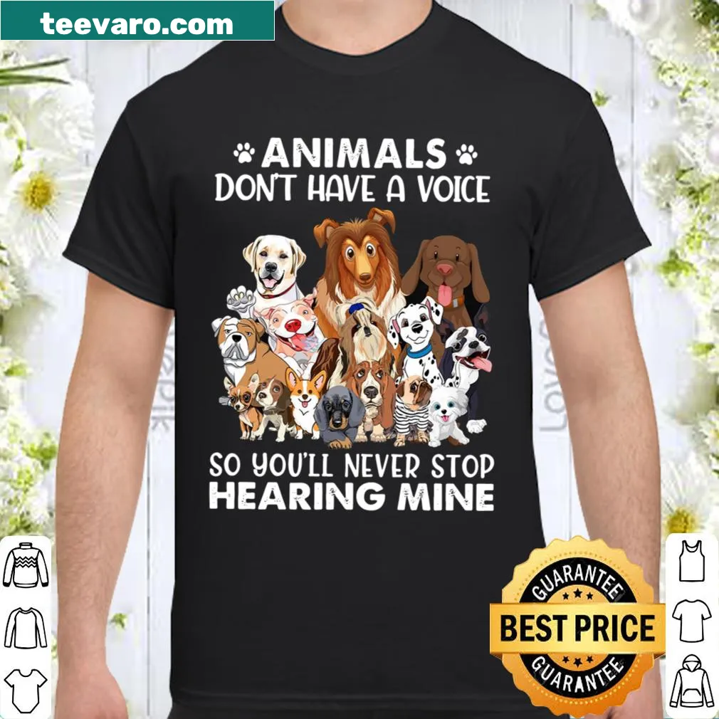 Shirt highlighting animal advocacy with a strong message