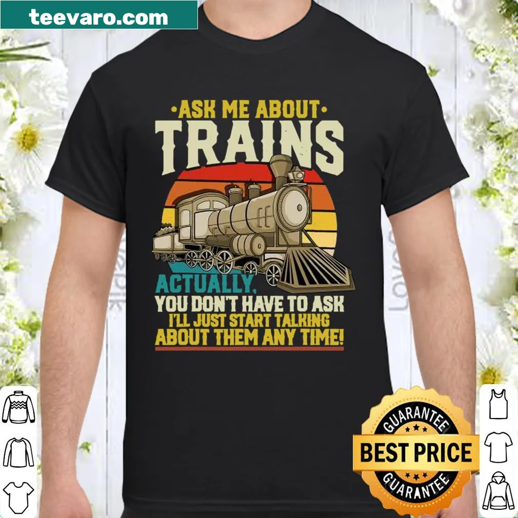 Humorous vintage train-themed graphic shirt