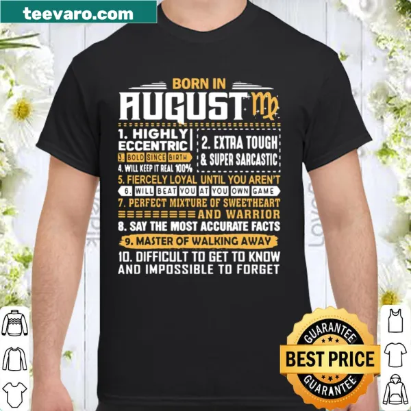 Virgo-themed shirt celebrating August birthdays