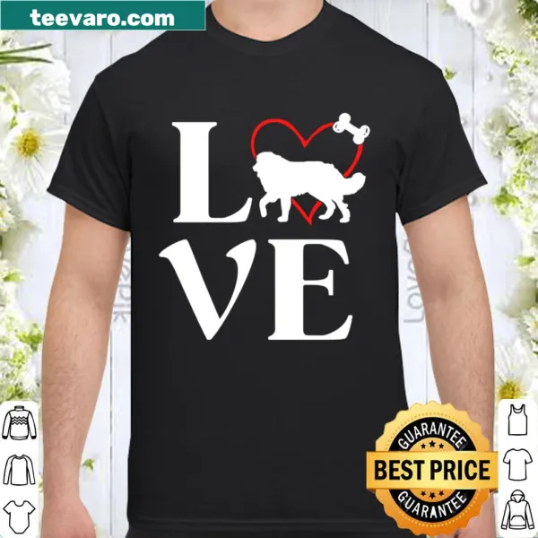 Shirt with an illustration of a Bernese Mountain Dog