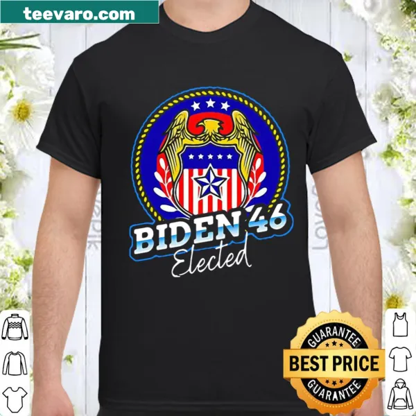 Bold typography celebrating Biden as the 46th President