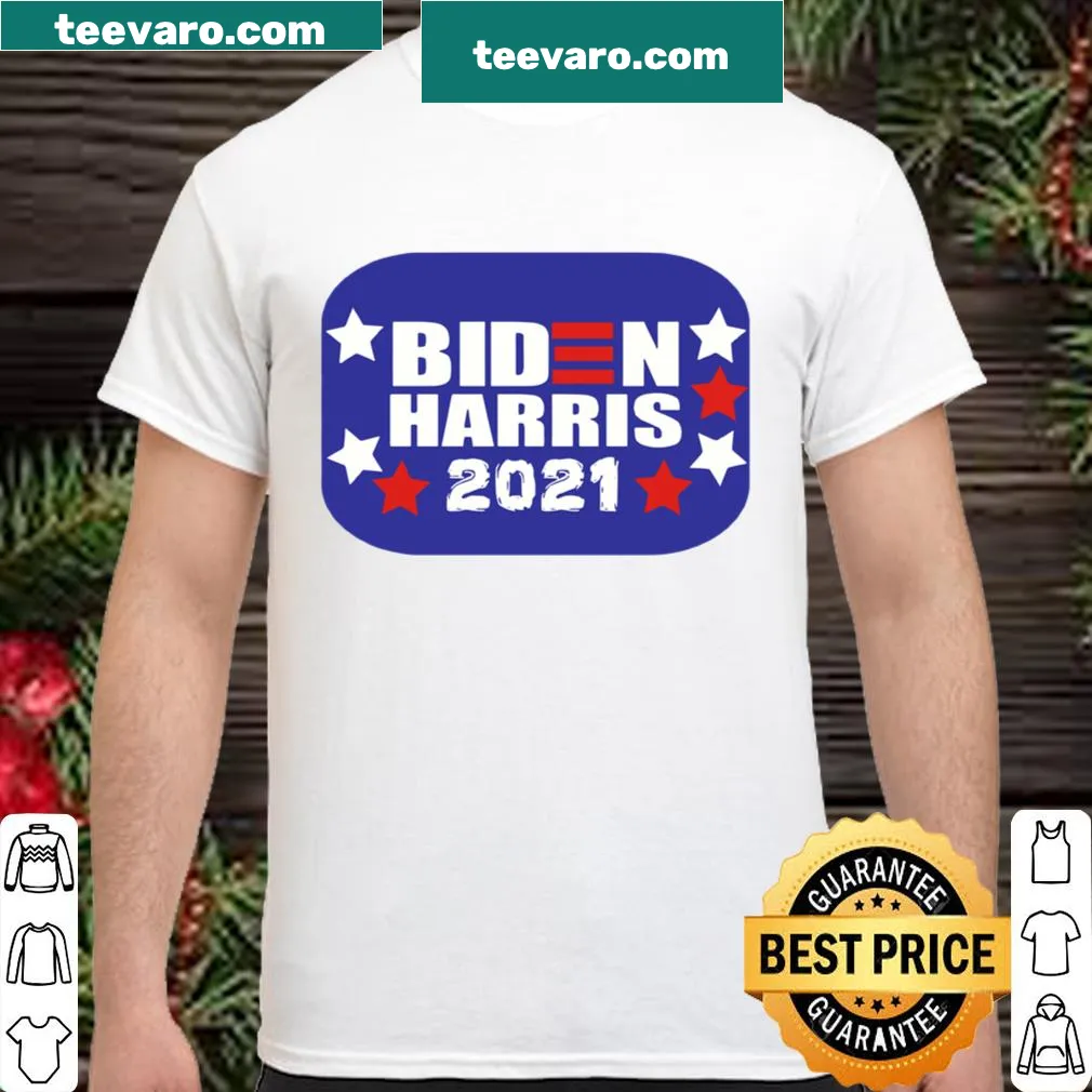 Political T-shirt supporting Biden and Harris with stars
