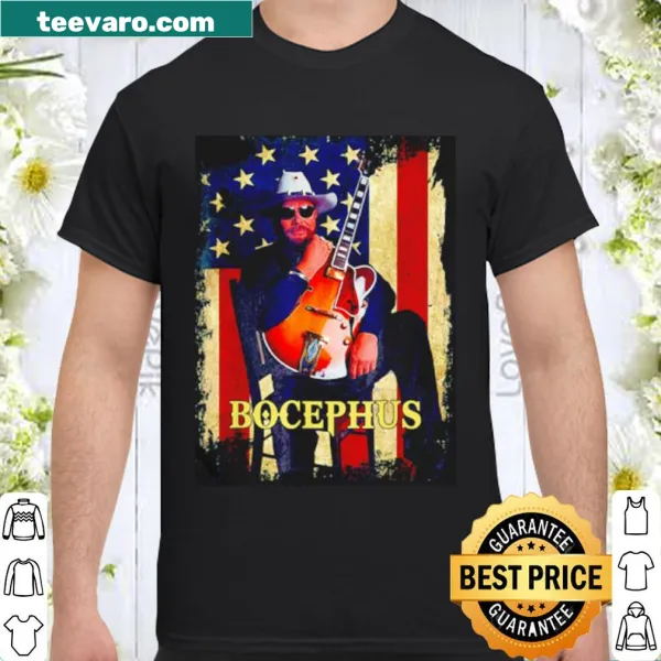 Retro Hank Jr. T-shirt with American flag and music theme