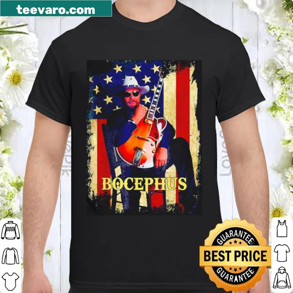 Retro Hank Jr. T-shirt with American flag and music theme