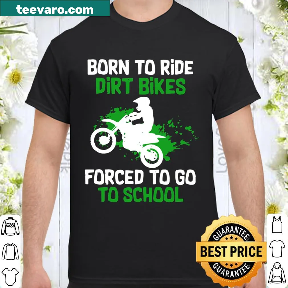 Humorous dirt bike T-shirt about school obligations