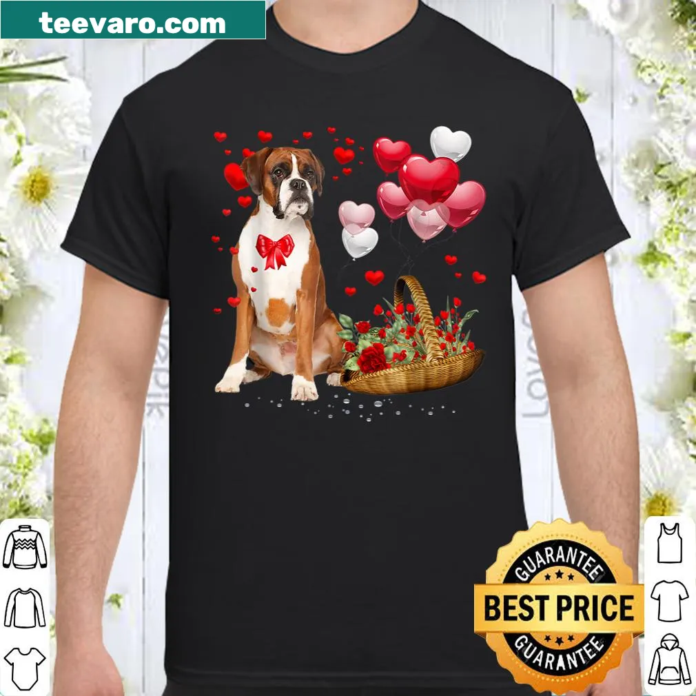 Funny Boxer Valentine's Day t-shirt featuring playful text and graphic
