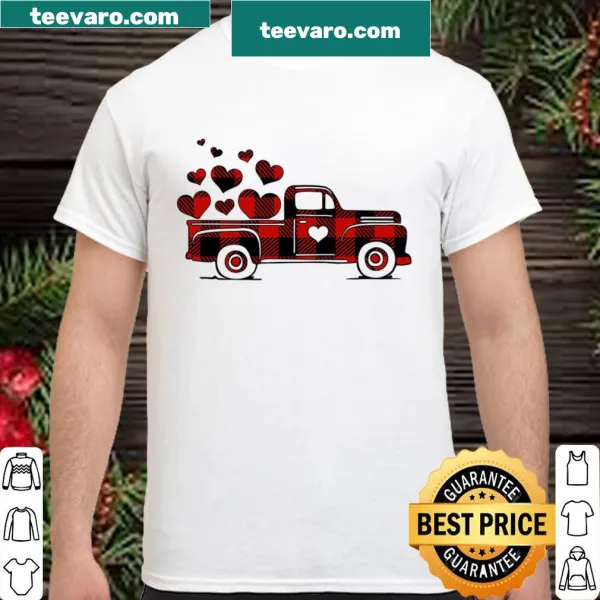 Buffalo Plaid Valentine Truck shirt design