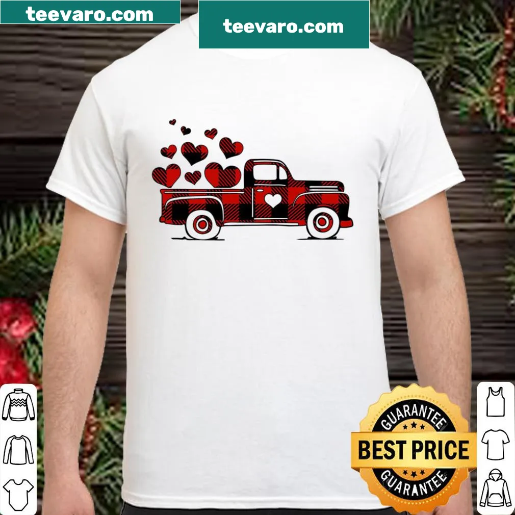 Buffalo Plaid Valentine Truck shirt design