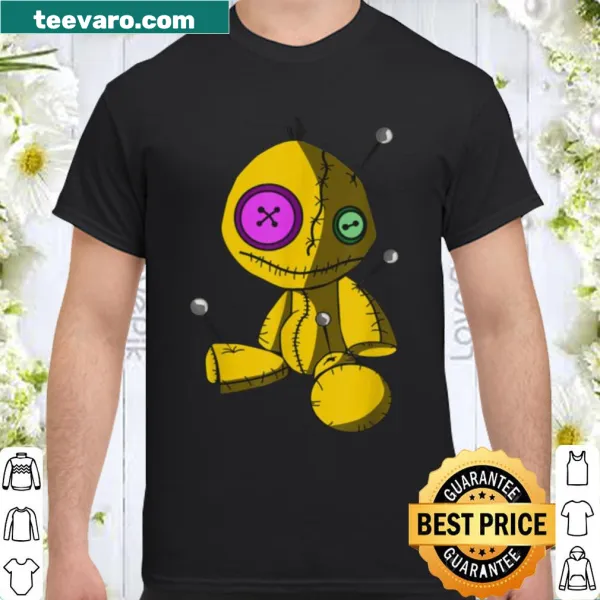 Spooky shirt featuring a creepy haunted doll character design