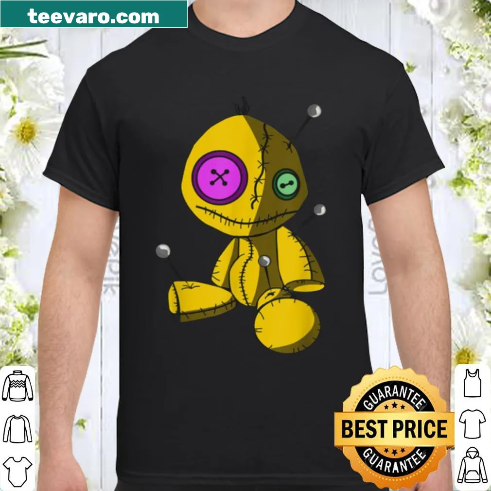 Spooky shirt featuring a creepy haunted doll character design