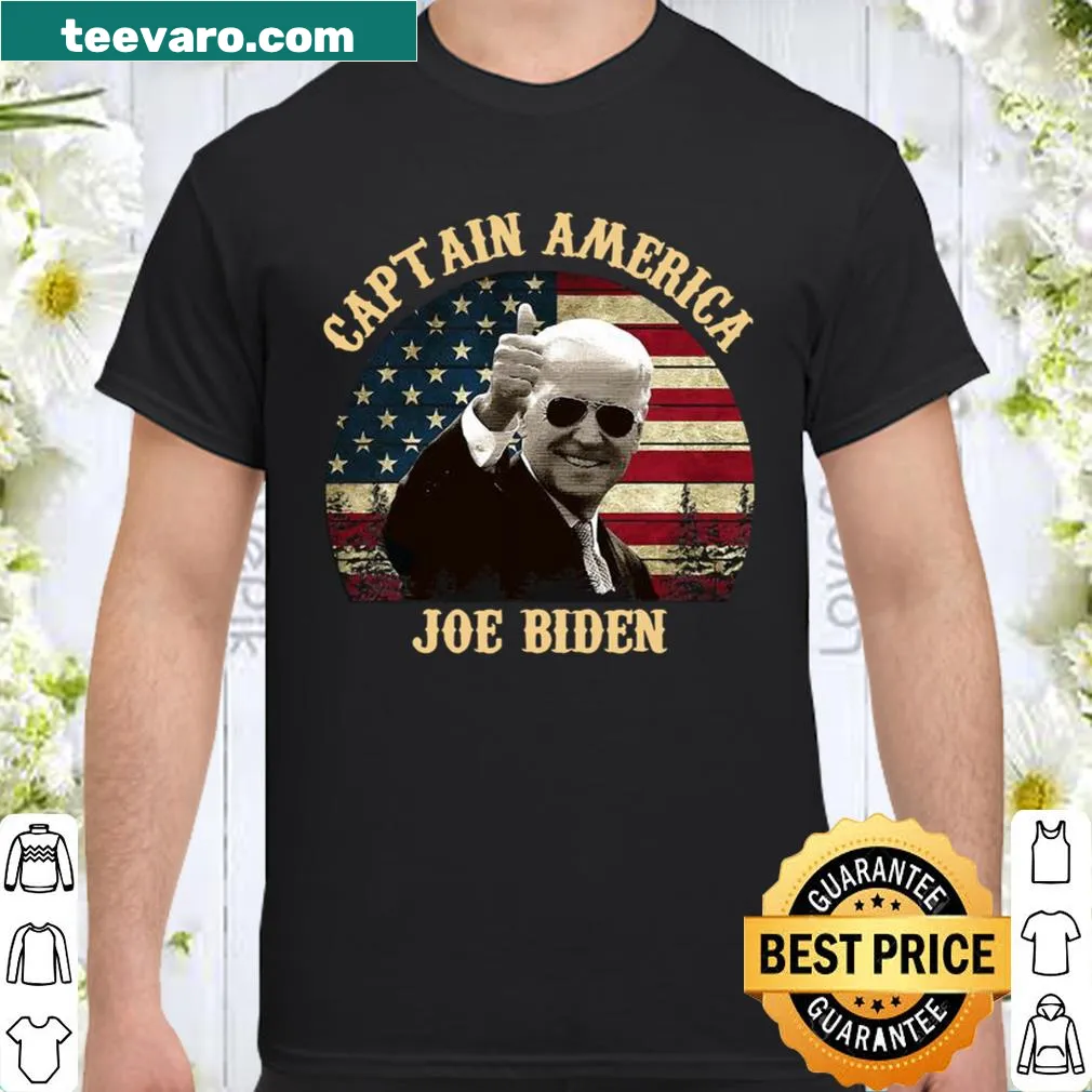 Vintage-style shirt featuring Captain America and a political message