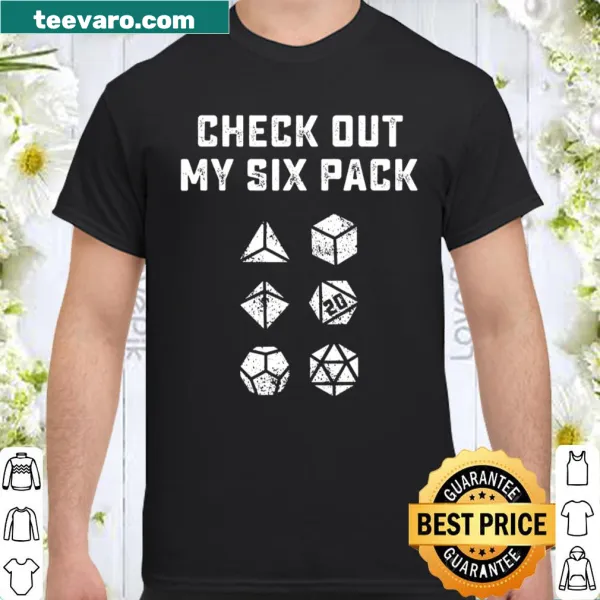 Illustration of D20 dice with playful text for gamers