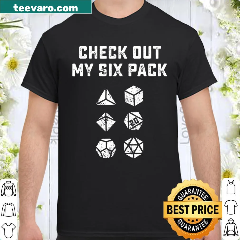 Illustration of D20 dice with playful text for gamers