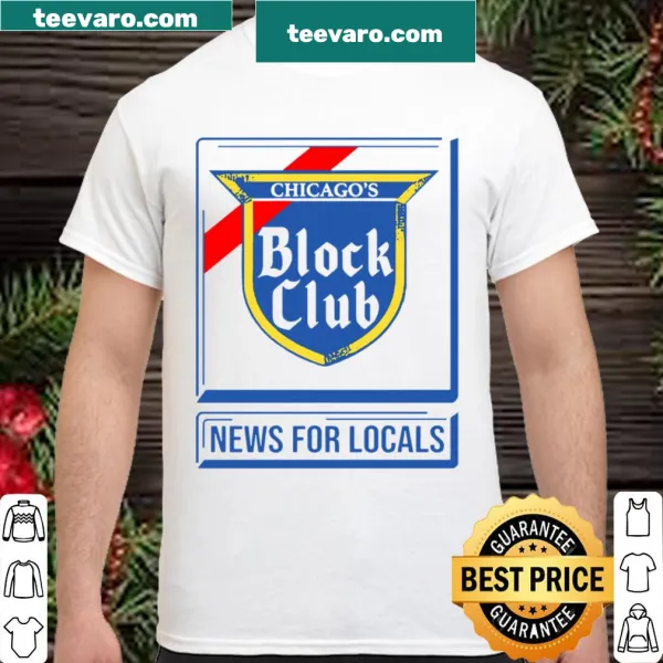 Chicago Block Club News logo graphic t-shirt for locals