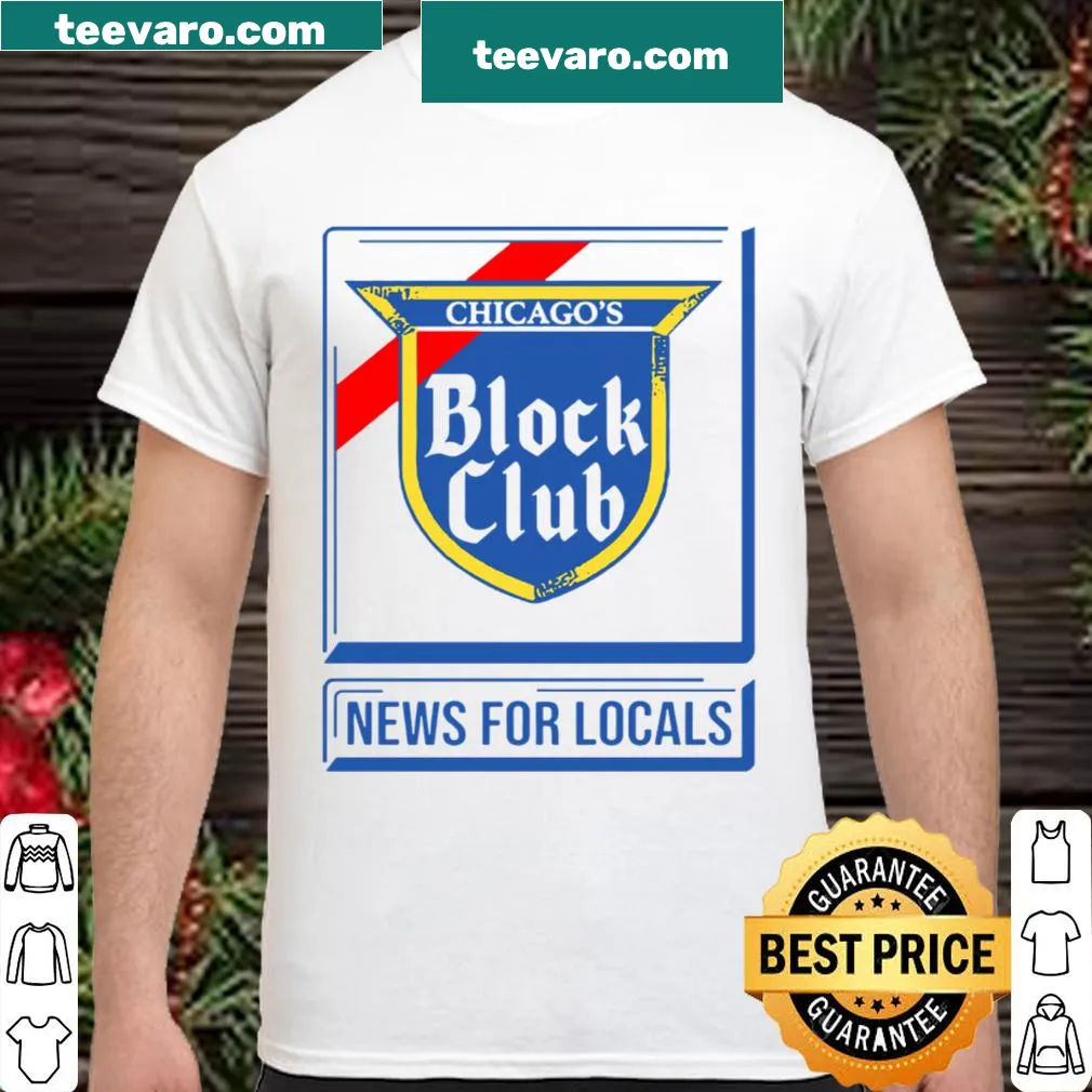 Chicago Block Club News logo graphic t-shirt for locals