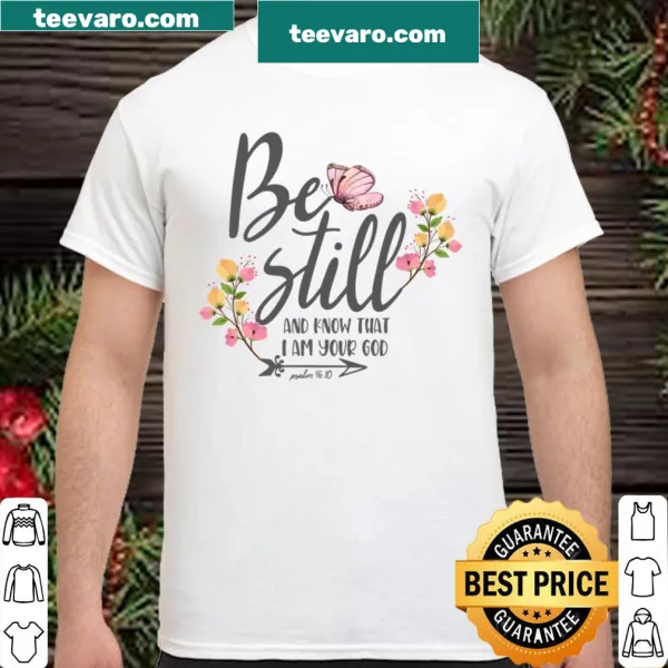 Inspirational shirt with floral design and Bible quote