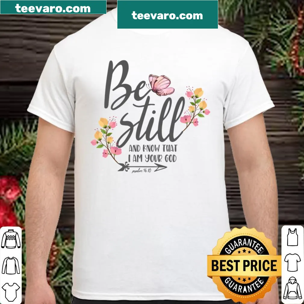 Inspirational shirt with floral design and Bible quote