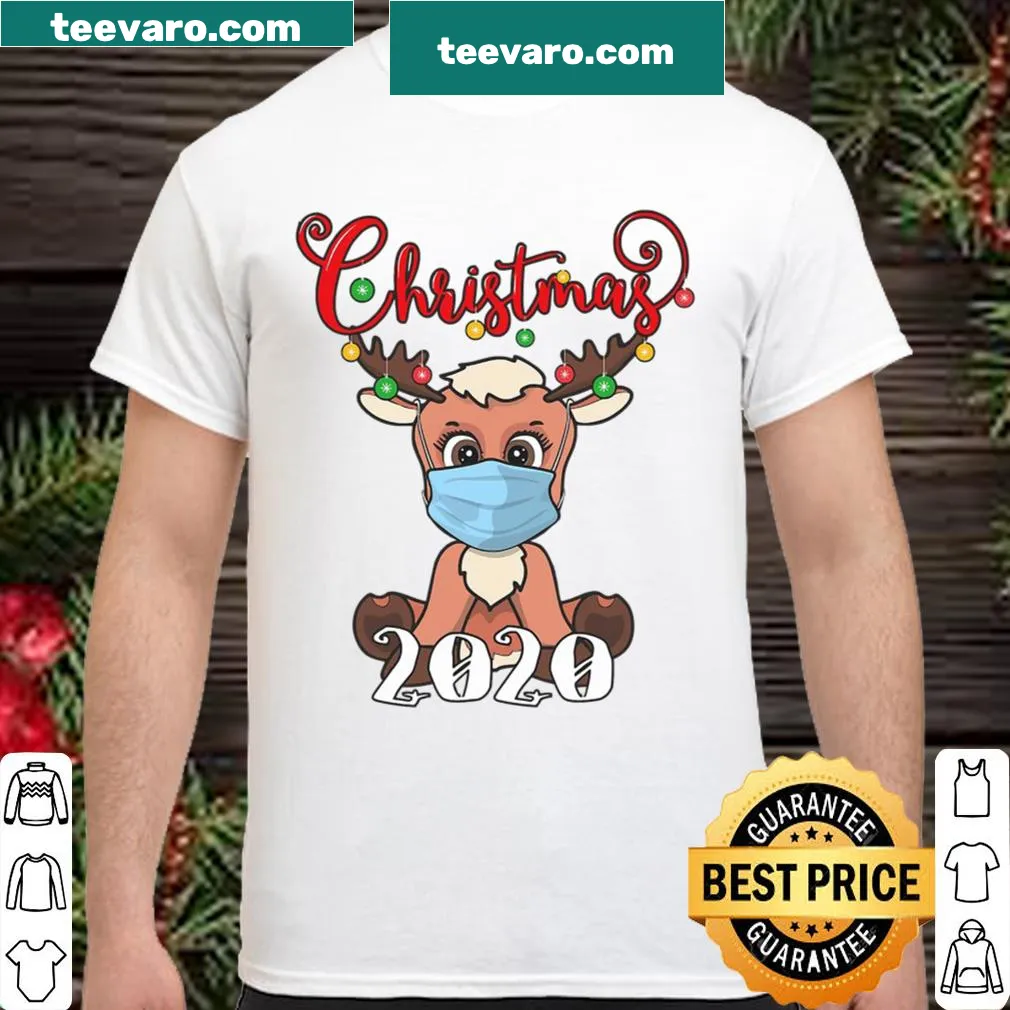 Cute Christmas shirt with a reindeer in a mask