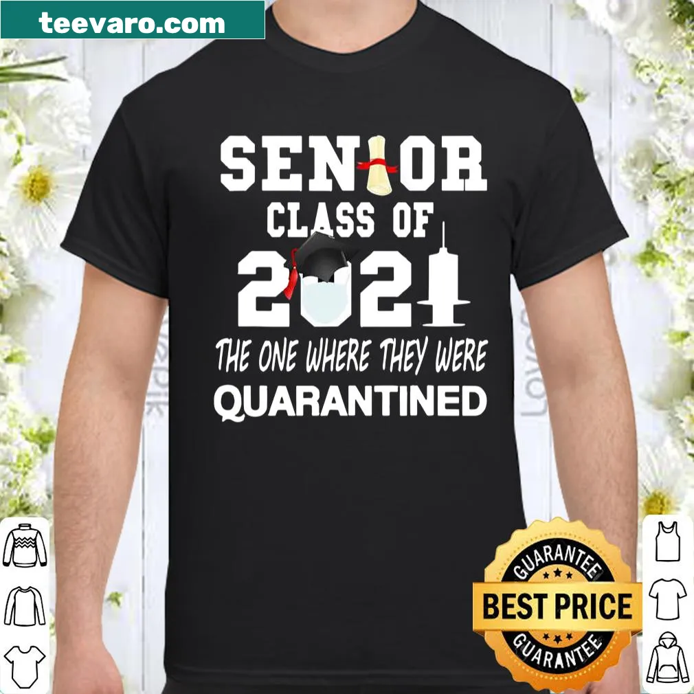 Graduation shirt celebrating Class of 2021 with quarantine theme