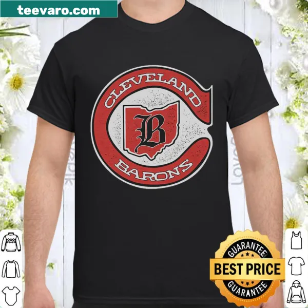 Shirt featuring the Cleveland Barons logo for hockey fans