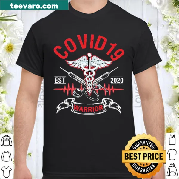 Covid-19 Warrior graphic shirt honoring frontline workers