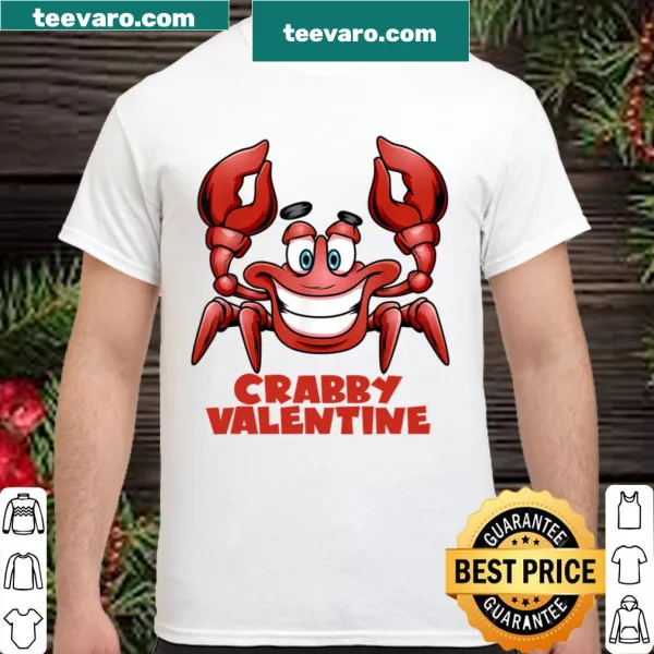 Vintage-style anti-Valentine's Day shirt featuring a humorous crab graphic
