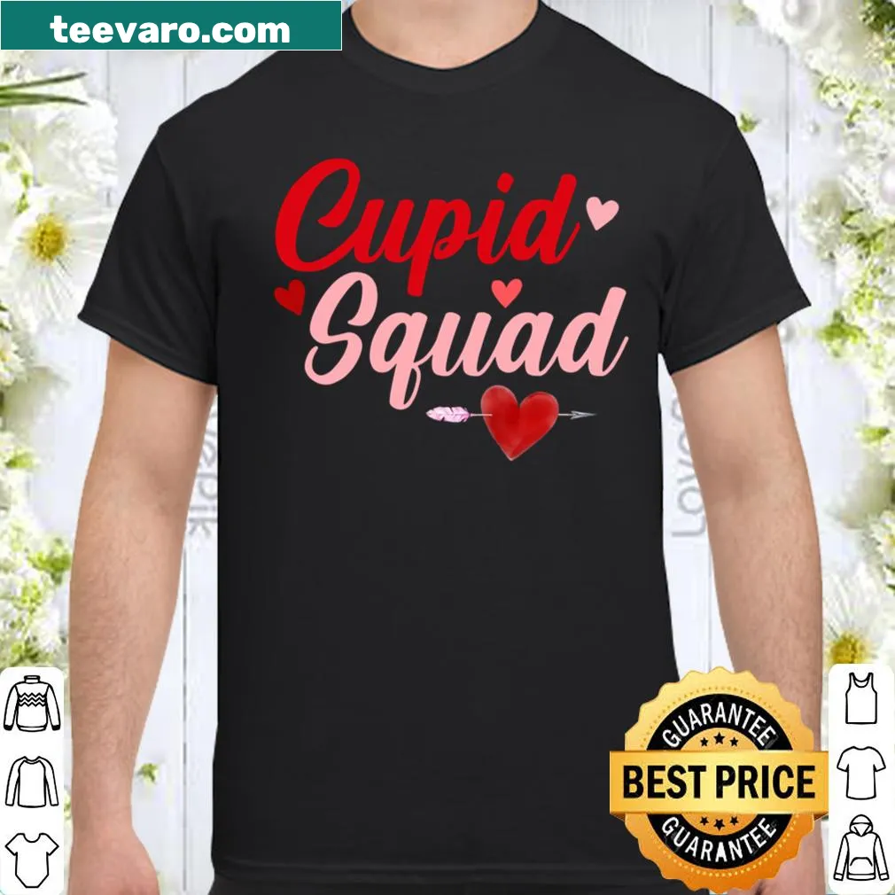 Funny Cupid Squad graphic on a Valentine's Day t-shirt