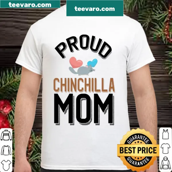 Cute illustration of a chinchilla on a proud pet owner shirt