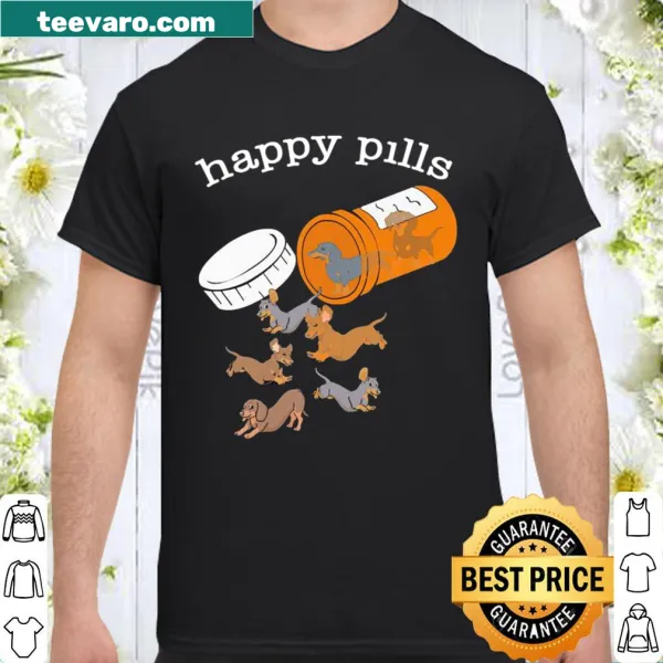 Shirt with a charming illustration of a happy dachshund