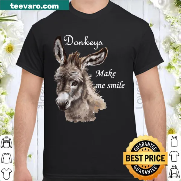 Cartoon-style shirt featuring a cute miniature donkey