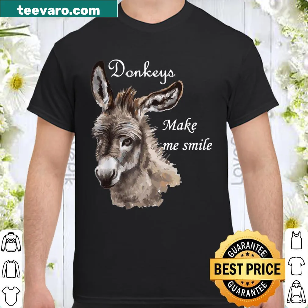 Cartoon-style shirt featuring a cute miniature donkey