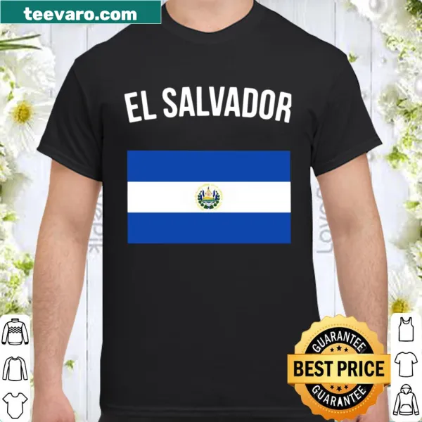 Salvadoran flag design on shirt representing El Salvador