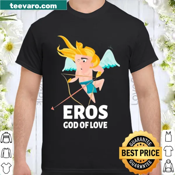 Illustration of Eros, God of Love, in ancient mythology style.