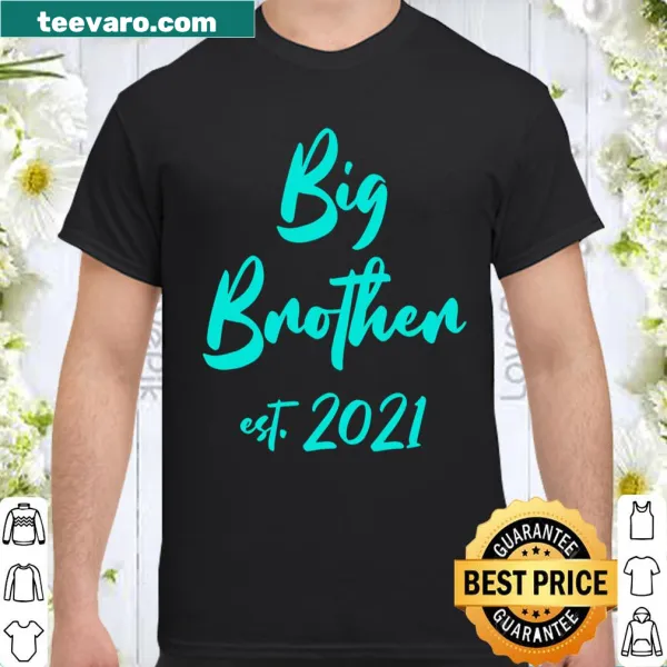 Shirt celebrating a big brother role with a cheerful illustration