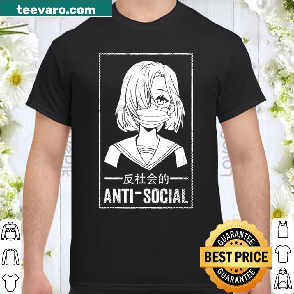 Anti social Japanese text aesthetic vaporwave shirt