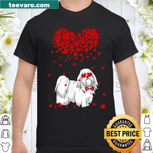 Funny Maltese dog shirt with a whimsical outfit graphic