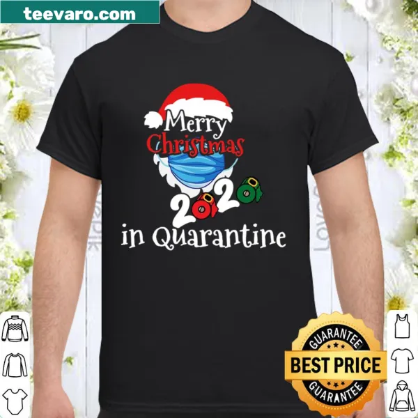 Funny Christmas shirt with quarantine theme