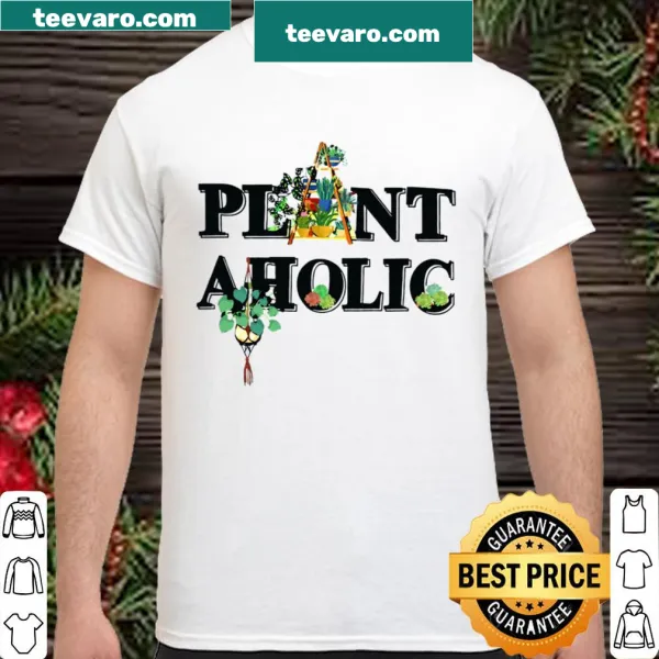 Fun shirt with the phrase 'Plant-aholic' for gardening lovers