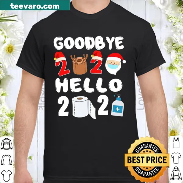 Funny New Year shirt with toilet paper and mask design