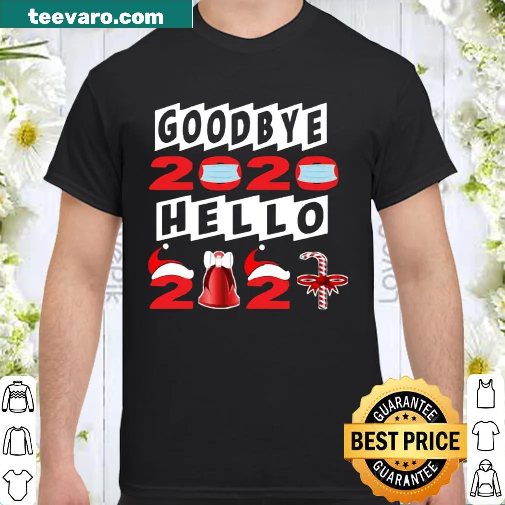 Lighthearted t-shirt celebrating New Year with mask and festive text
