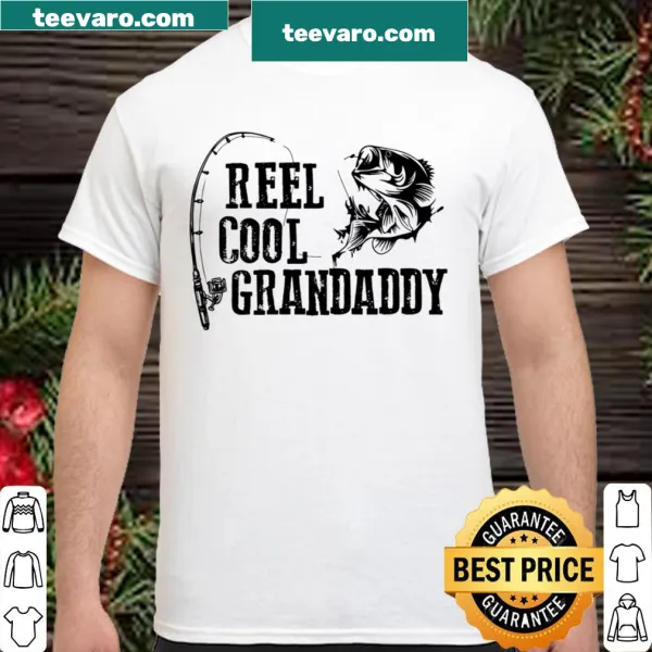 Funny shirt for grandfathers with a fishing reel design, perfect gift idea.