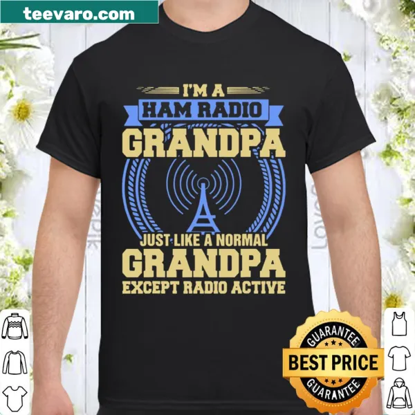 Ham radio operator graphic shirt celebrating grandpas and their hobby.