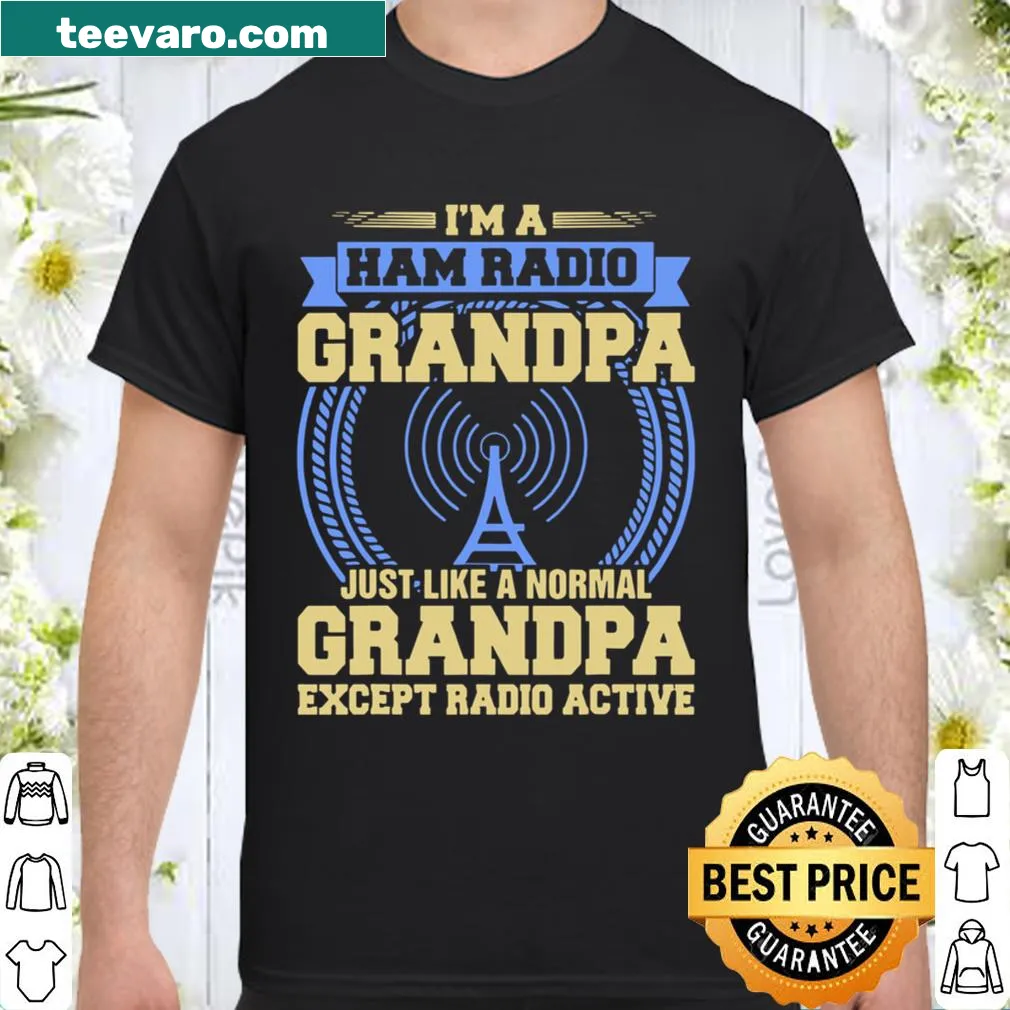 Ham radio operator graphic shirt celebrating grandpas and their hobby.