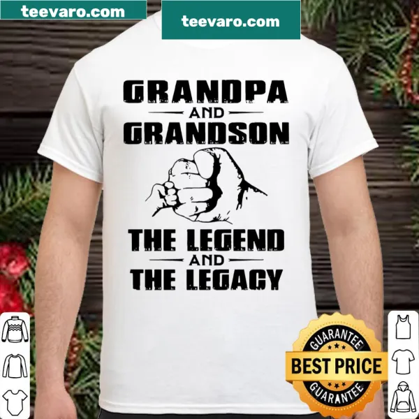 Shirt celebrating the bond between grandpa and grandson with bold text