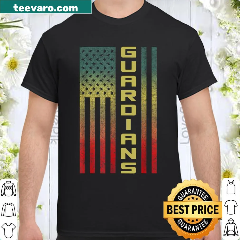 Vintage flag design representing Guardians of Space Defense