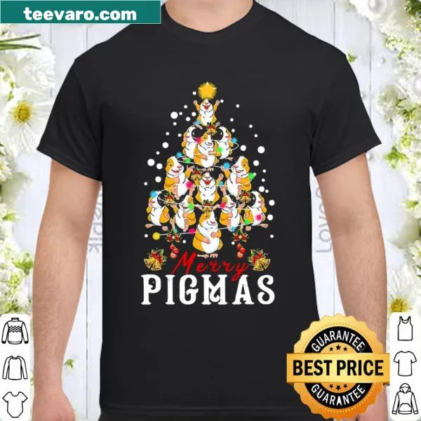 Cute guinea pig shirt with Christmas tree illustration