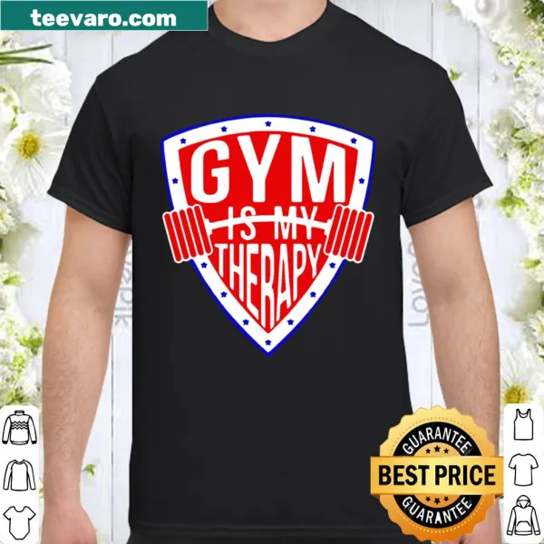 Shirt with 'Gym Is My Therapy' text